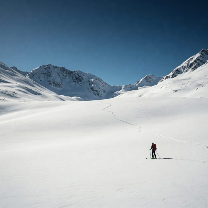 Lone Backcountry Skier