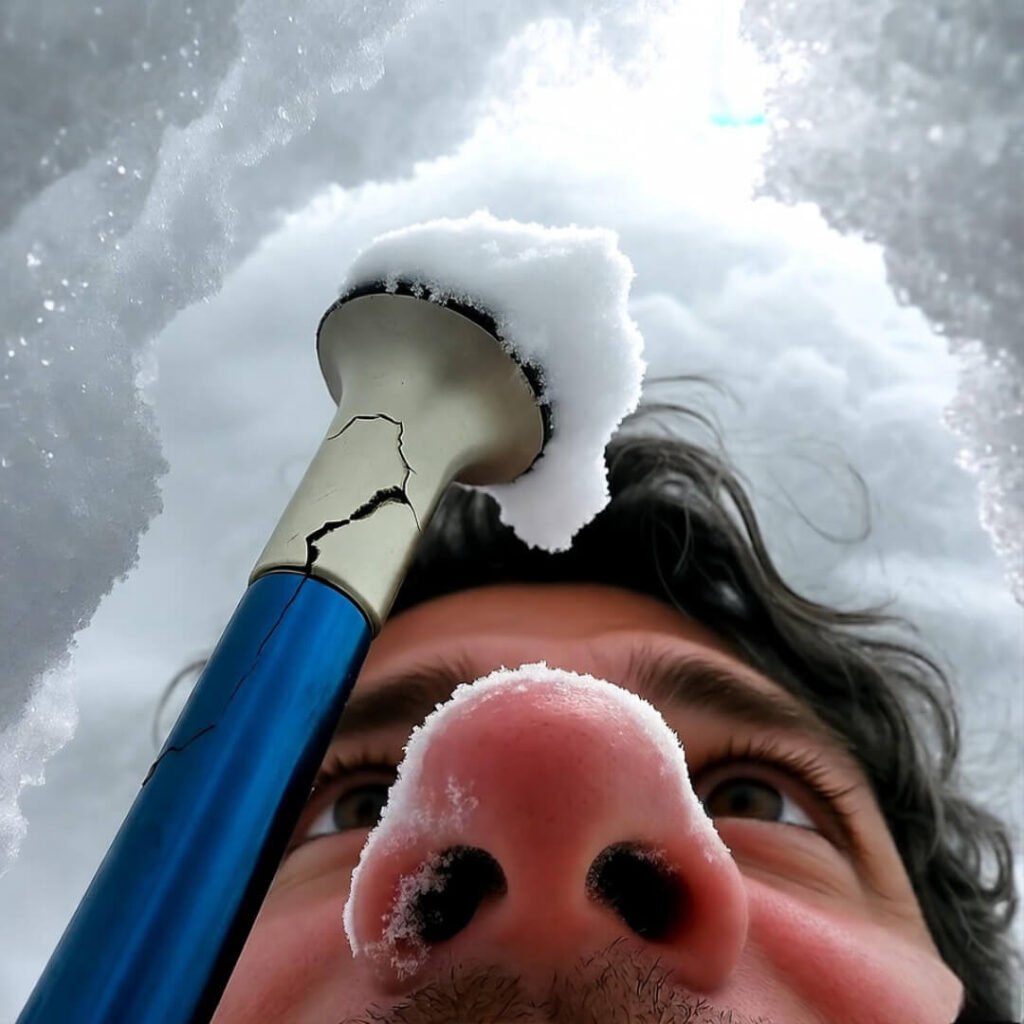 Frosty nose, cracked probe in pit.