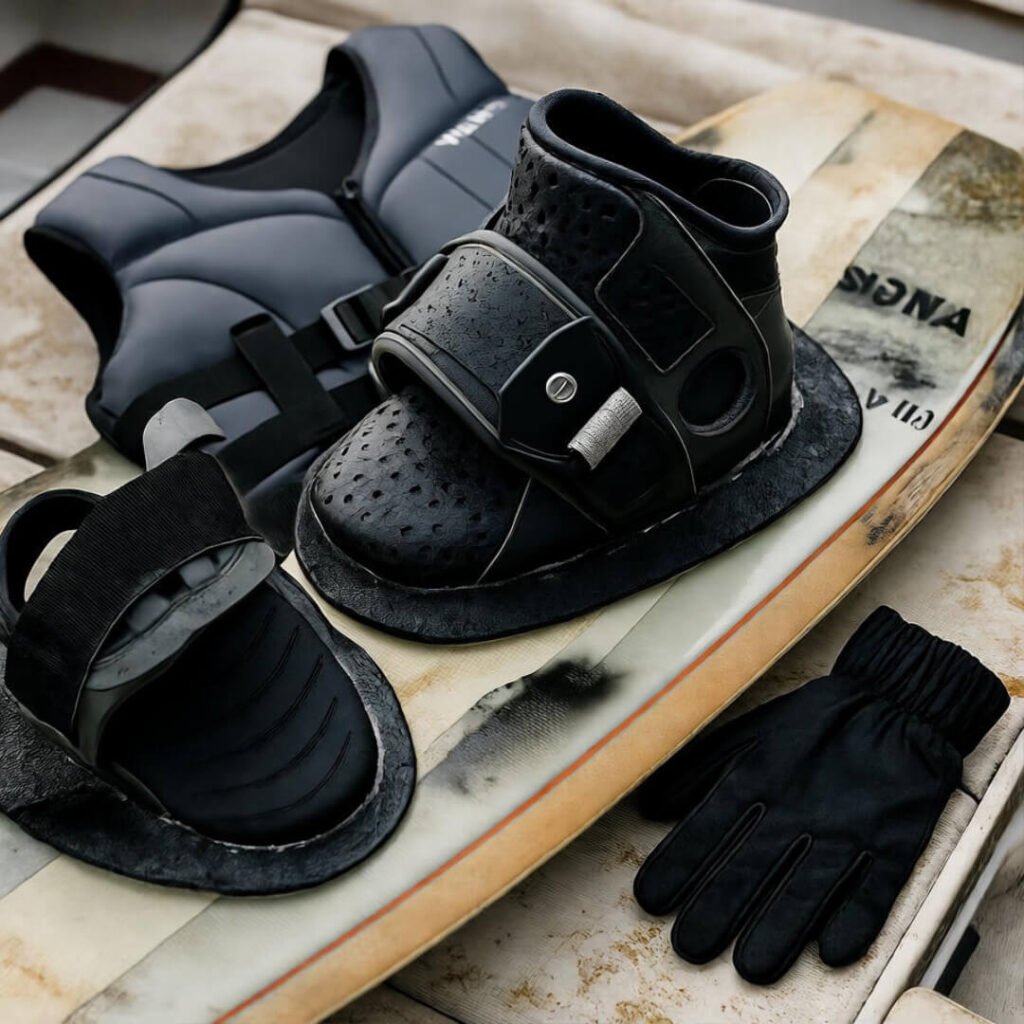 My drenched wakeboarding gear for beginners, pure chaos vibes.