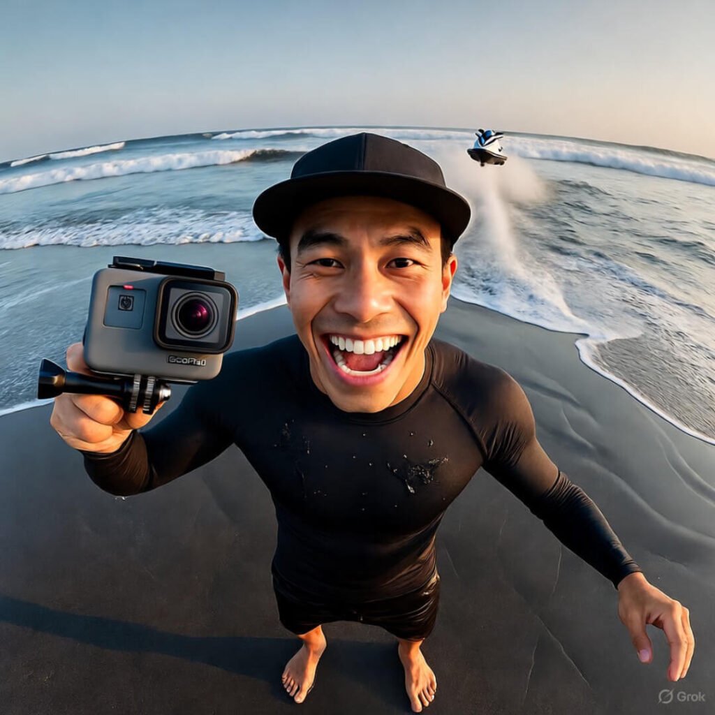 Post-flyboarding bliss in Bali’s extreme water sports haven, my sweaty triumph.